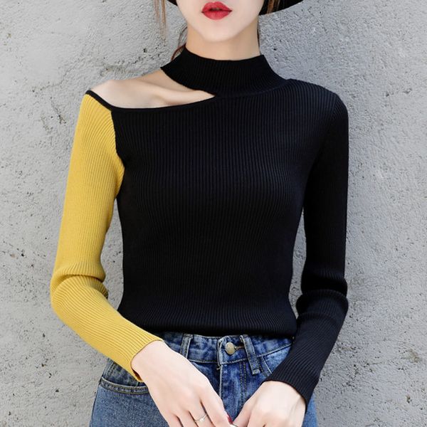 turtleneck hanging neck bottom sweater women 2020 new pullover patch pull femme knitted winter clothes, White;black
turtleneck hanging neck bottom sweater women 2020 new pullover patch pull femme knitted winter clothes, White;black