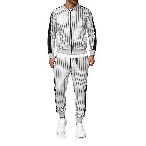 20fw mens designer tracksuits fashion striped stand collar long sleeve cardigan 2 piece sets casual mens clothing, Gray
20fw mens designer tracksuits fashion striped stand collar long sleeve cardigan 2 piece sets casual mens clothing, Gray