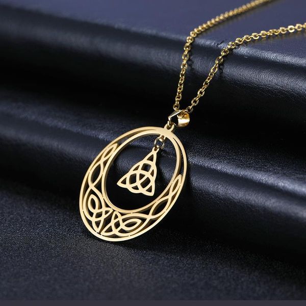 dawapara vintage celtics hollow cut off pendant necklaces stainless steel jewelry vacuum plating gold amulet boyfriend gift, Silver
dawapara vintage celtics hollow cut off pendant necklaces stainless steel jewelry vacuum plating gold amulet boyfriend gift, Silver