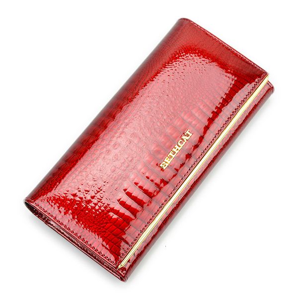 women genuine leather wallet female hasp alligator cowhide long wallet cards holder clutch bag fashion ladies purses, Red;black
women genuine leather wallet female hasp alligator cowhide long wallet cards holder clutch bag fashion ladies purses, Red;black