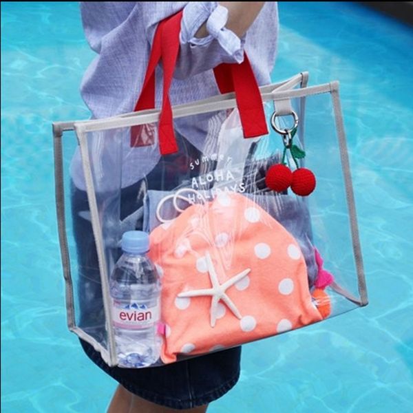 fresh summer transparent pvc hand swimming fashion travel beach hand handbag wet and dry separation bag
fresh summer transparent pvc hand swimming fashion travel beach hand handbag wet and dry separation bag