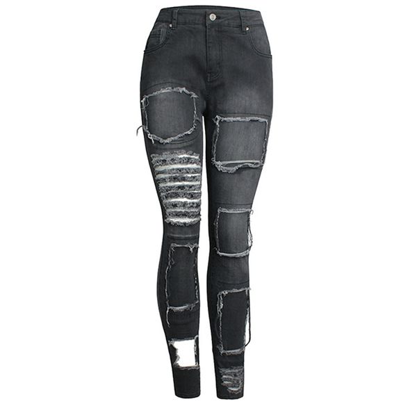 summer black patchwork jeans for women mid waist torn stretchy denim trousers ripped skinny jeans pantalones mujer vaqueros k691, Blue
summer black patchwork jeans for women mid waist torn stretchy denim trousers ripped skinny jeans pantalones mujer vaqueros k691, Blue