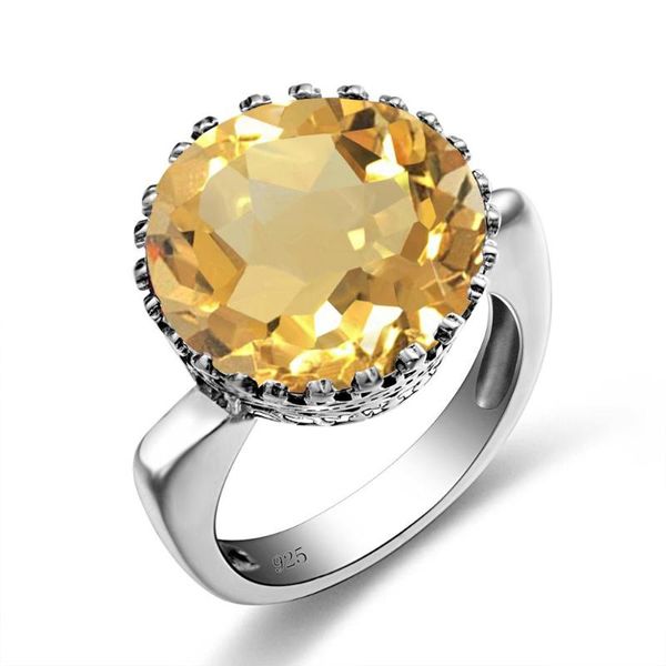 szjinao real 925 sterling silver rings for women unique citrine round shape ring wedding band fashion jewelry anniversary gift, Golden;silver
szjinao real 925 sterling silver rings for women unique citrine round shape ring wedding band fashion jewelry anniversary gift, Golden;silver