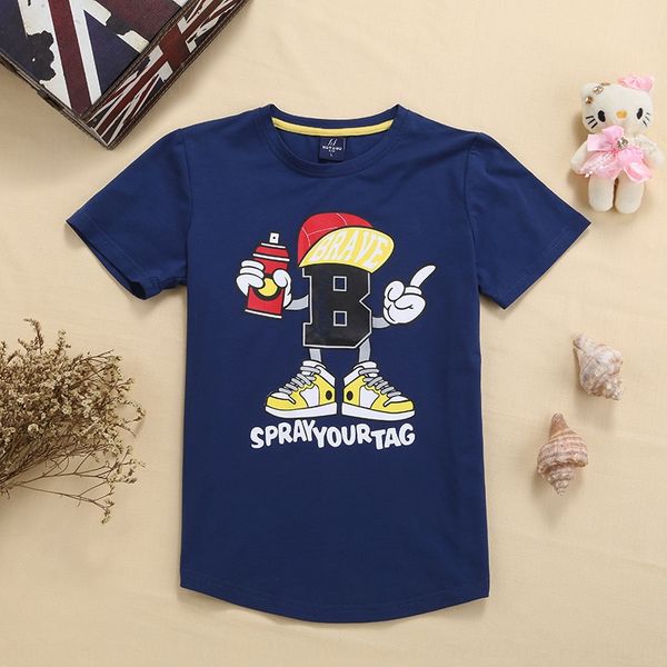 kids t-shirt children's boy's clothes with short sleeves casual crew neck children's t-shirt coat cotton, Blue
kids t-shirt children's boy's clothes with short sleeves casual crew neck children's t-shirt coat cotton, Blue