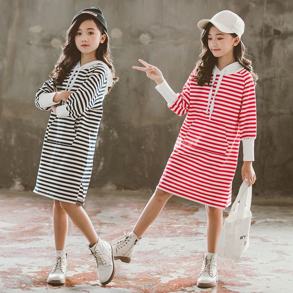 spring fall girls sweatshirt dress cotton princess hoodies striped clothes 10 to 12 years fashion teenage school girls clothing, Red;yellow
spring fall girls sweatshirt dress cotton princess hoodies striped clothes 10 to 12 years fashion teenage school girls clothing, Red;yellow