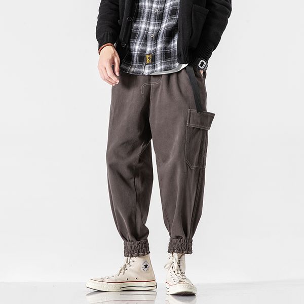 men japan style streetwear multiple pockets casual cargo pants male hip hop cone pant jogger sweatpants trousers, Black
men japan style streetwear multiple pockets casual cargo pants male hip hop cone pant jogger sweatpants trousers, Black