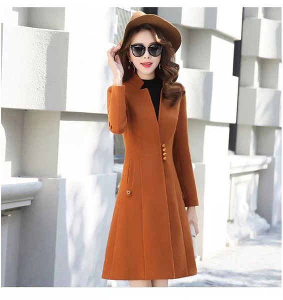 woolen women's mid-length 2019 new autumn and winter slim fit temperament waist long coat wool wool sleeve woolen coat, Black
woolen women's mid-length 2019 new autumn and winter slim fit temperament waist long coat wool wool sleeve woolen coat, Black