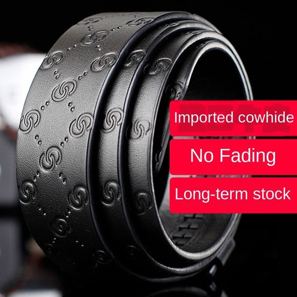 head layer pure cowhide men's automatic buckle headless letter belt body real belt belt, Black;brown
head layer pure cowhide men's automatic buckle headless letter belt body real belt belt, Black;brown