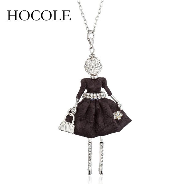 hocole 2020 new girl with handbag long chain french doll necklace handmade dress alloy rhinestone women flower fashion jewelry, Silver
hocole 2020 new girl with handbag long chain french doll necklace handmade dress alloy rhinestone women flower fashion jewelry, Silver