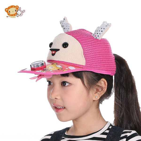 summer new children's solar fan korean cartoon deer dome straw plaited sunshade cap sun hat sun hat, Blue;gray
summer new children's solar fan korean cartoon deer dome straw plaited sunshade cap sun hat sun hat, Blue;gray