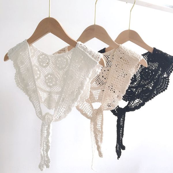 korean single sweet crochet lace lace cotton line triangle scarf women's artistic hollow scarf shawl decorative fake collar, Blue;gray
korean single sweet crochet lace lace cotton line triangle scarf women's artistic hollow scarf shawl decorative fake collar, Blue;gray