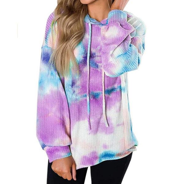 women's hoodies & sweatshirts autumn drawstring women pullovers long sleeve for ladies waffle tie dye printed female d30, Black
women's hoodies & sweatshirts autumn drawstring women pullovers long sleeve for ladies waffle tie dye printed female d30, Black