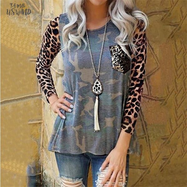 autumn t shirt women long sleeve leopard t shirt female sequined pocket tee camouflage streetwear women clothes, White
autumn t shirt women long sleeve leopard t shirt female sequined pocket tee camouflage streetwear women clothes, White