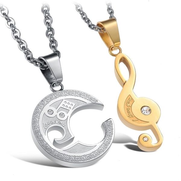 fashion couples jewelry men women moon music notes shape pendant necklaces silver golden stainless steel pendant
fashion couples jewelry men women moon music notes shape pendant necklaces silver golden stainless steel pendant