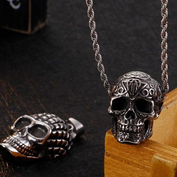 retro stainless steel mens punk skull pendant necklace for men domineering halloween accessories gothic biker jewelry male new, Silver
retro stainless steel mens punk skull pendant necklace for men domineering halloween accessories gothic biker jewelry male new, Silver
