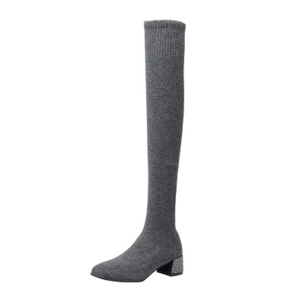 fall 2020 new casual casual round toe socks boots comfortable thick heel elastic knitted large size women's boots, Black
fall 2020 new casual casual round toe socks boots comfortable thick heel elastic knitted large size women's boots, Black