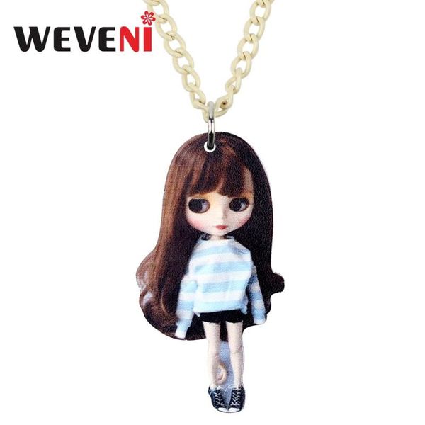 weveni acrylic sweet long hair girl doll necklace pendant choker party jewelry 2020 new design girls teens festival charms gifts, Silver
weveni acrylic sweet long hair girl doll necklace pendant choker party jewelry 2020 new design girls teens festival charms gifts, Silver