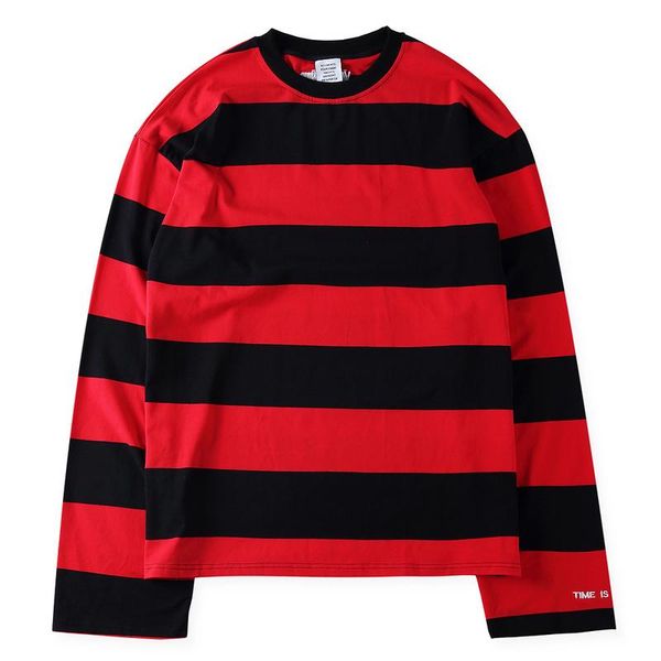 hipster streetwear kpop hip hop vetements men women long sleeve oversized t shirt hip hop brand red black stripe cotton tee
hipster streetwear kpop hip hop vetements men women long sleeve oversized t shirt hip hop brand red black stripe cotton tee
