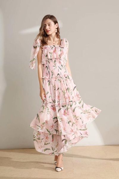 2020 summer new amazing lily printed spaghetti strap long dress s women's dress 200514mm01, Black;gray
2020 summer new amazing lily printed spaghetti strap long dress s women's dress 200514mm01, Black;gray