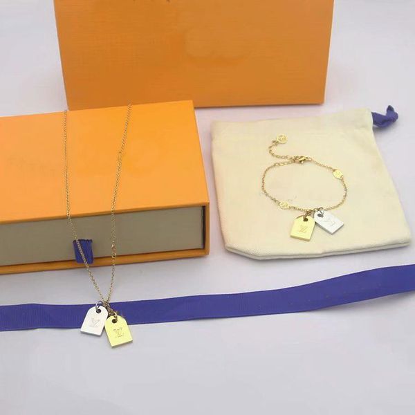 new arrive fashion jewelry sets lady women titanium steel 18k gold chain necklace bracelet with v letter double color smooth tags charm, Silver
new arrive fashion jewelry sets lady women titanium steel 18k gold chain necklace bracelet with v letter double color smooth tags charm, Silver