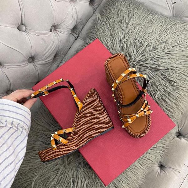 shoes women summer casual women sandals genuine leather wedges super high heels rivet sandals zapatos de mujer, Black
shoes women summer casual women sandals genuine leather wedges super high heels rivet sandals zapatos de mujer, Black