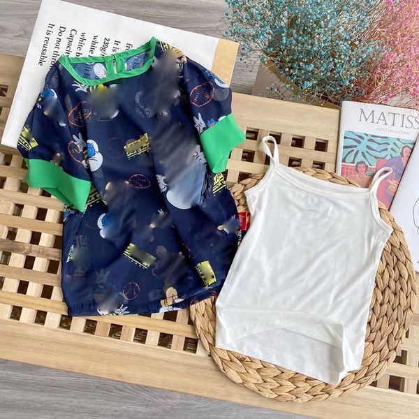 051803 2020 casual girls full print cartoonsling short sleeve casual two-piece sling clothing children's children's clothing, Blue
051803 2020 casual girls full print cartoonsling short sleeve casual two-piece sling clothing children's children's clothing, Blue