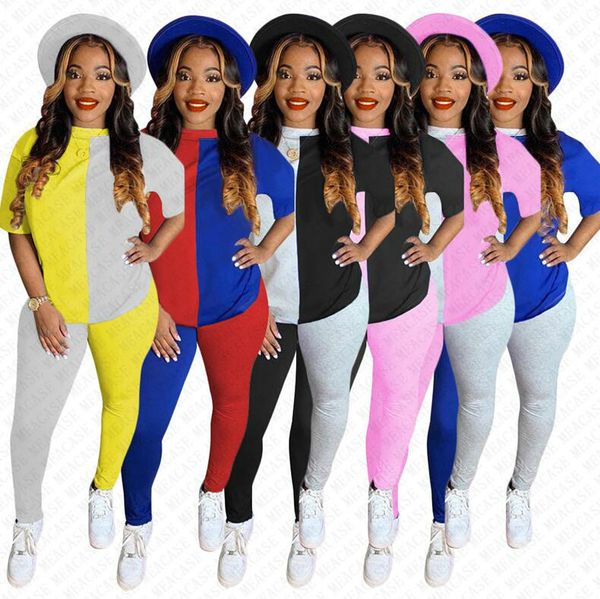 женщины tracksuit дизайнер лоскутная цвета с коротким рукавом crew neck t shirt задыхаются двухкусочный комплекты комплекты цвет блок спорти, White
женщины tracksuit дизайнер лоскутная цвета с коротким рукавом crew neck t shirt задыхаются двухкусочный комплекты комплекты цвет блок спорти, White