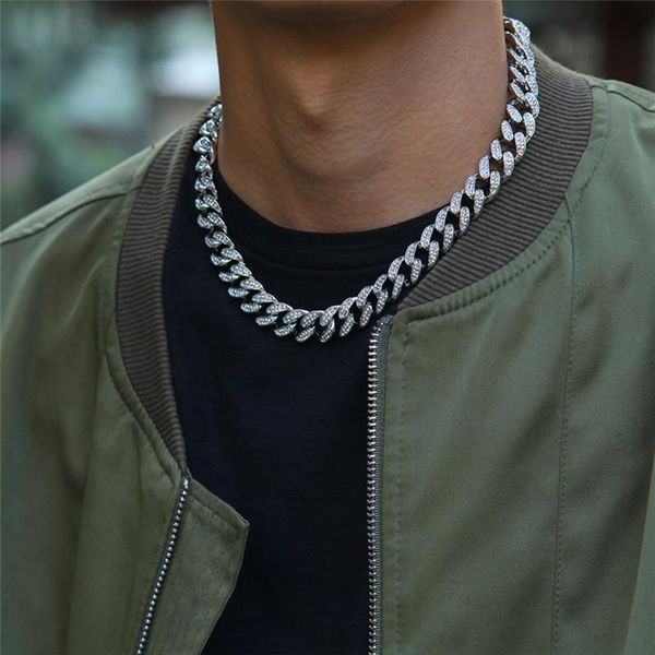 13mm iced out cuban necklace chain hip hop jewelry choker gold silver color rhinestone cz clasp for men rapper necklaces link, Black
13mm iced out cuban necklace chain hip hop jewelry choker gold silver color rhinestone cz clasp for men rapper necklaces link, Black
