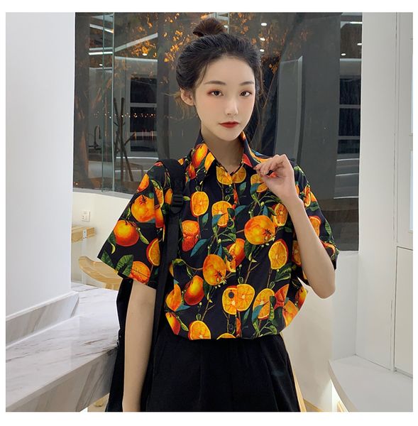 summer new style women's short-sleeved shirt korean style printed loose shirts, White
summer new style women's short-sleeved shirt korean style printed loose shirts, White