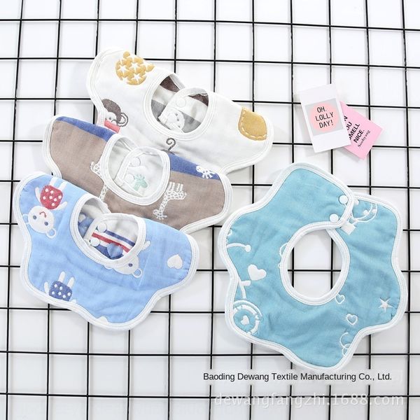 baby cotton gauze saliva towel towel petal bib six-layer gauze bib 
baby cotton gauze saliva towel towel petal bib six-layer gauze bib