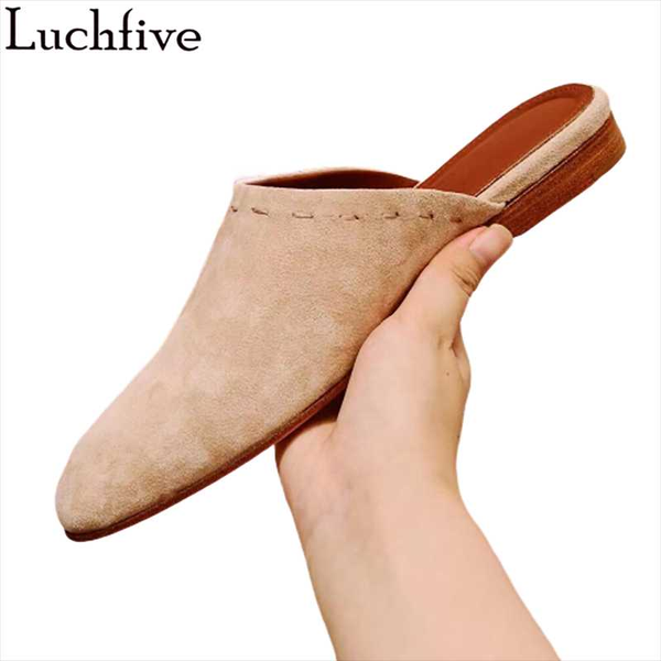 kid suede apricot women slippers pointy toe mule shoes woman runway flat shoes slip on zapatos mujer, Black
kid suede apricot women slippers pointy toe mule shoes woman runway flat shoes slip on zapatos mujer, Black