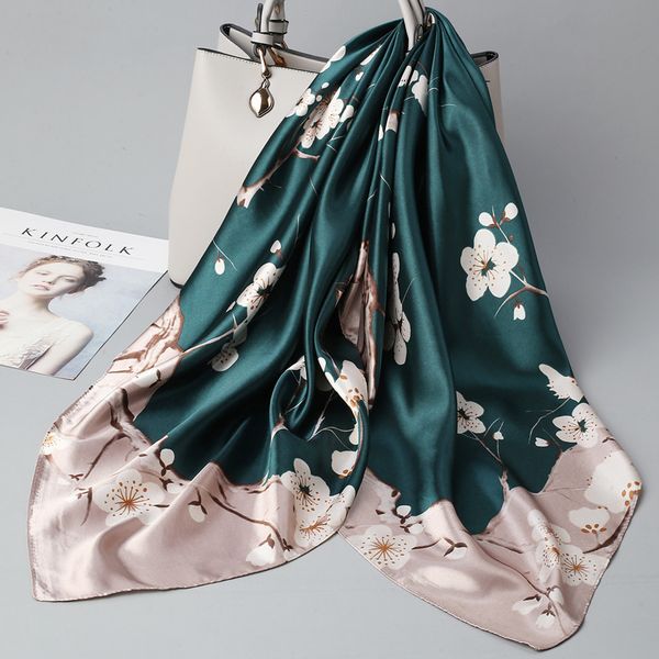 wild 90*90cm simulation silk square scarf women's thin print summer sun breathable silky trendy scarf female 2020 spring, Blue;gray
wild 90*90cm simulation silk square scarf women's thin print summer sun breathable silky trendy scarf female 2020 spring, Blue;gray