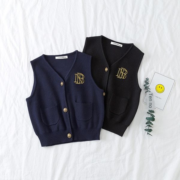ins sweater knitted sweater children's cardigan sleeveless embroidered letter embroidered vest children's vest, Blue
ins sweater knitted sweater children's cardigan sleeveless embroidered letter embroidered vest children's vest, Blue