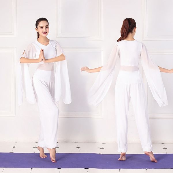 l3tdq rhyme yoga suit elegant fairy thin mesh loose practice suit women's summer clothing clothingdance dressslimming temperament dance, White;red
l3tdq rhyme yoga suit elegant fairy thin mesh loose practice suit women's summer clothing clothingdance dressslimming temperament dance, White;red