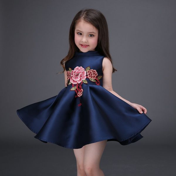 embroidered flower girls dress cotton princess navy blue casual ball gown for kids clothes vestidos infantis size 100-160, Red;yellow
embroidered flower girls dress cotton princess navy blue casual ball gown for kids clothes vestidos infantis size 100-160, Red;yellow