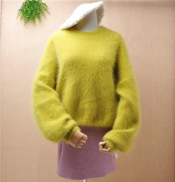ladies women fashion o-neck loose plus size mink cashmere knitted long lantern sleeves pullover angora fur jumper sweater, White;black
ladies women fashion o-neck loose plus size mink cashmere knitted long lantern sleeves pullover angora fur jumper sweater, White;black