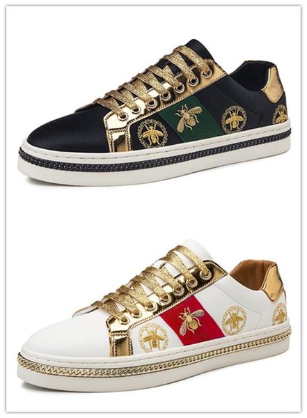 2020 men's casual shoes men black sneakers microfiber leather golden bee embroidery breathable shoes
2020 men's casual shoes men black sneakers microfiber leather golden bee embroidery breathable shoes