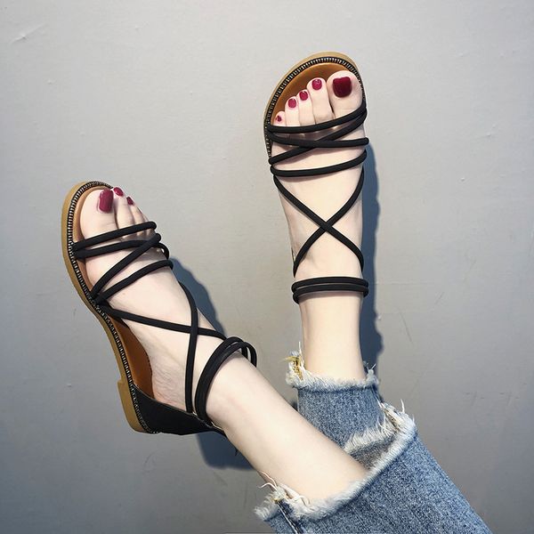 new sandals female 2020 spring and summer new women's shoes flat bottom rome shoes comfortable beach women's sandals, Black
new sandals female 2020 spring and summer new women's shoes flat bottom rome shoes comfortable beach women's sandals, Black