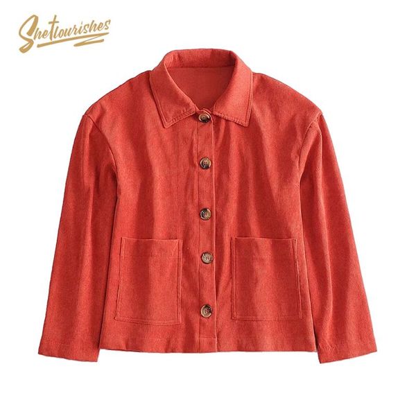 women's jackets sheflourishes women corduroy thin coats zoravicky casual loose long sleeve cropped outerwear mujer chic fall pocket 202, Black;brown
women's jackets sheflourishes women corduroy thin coats zoravicky casual loose long sleeve cropped outerwear mujer chic fall pocket 202, Black;brown