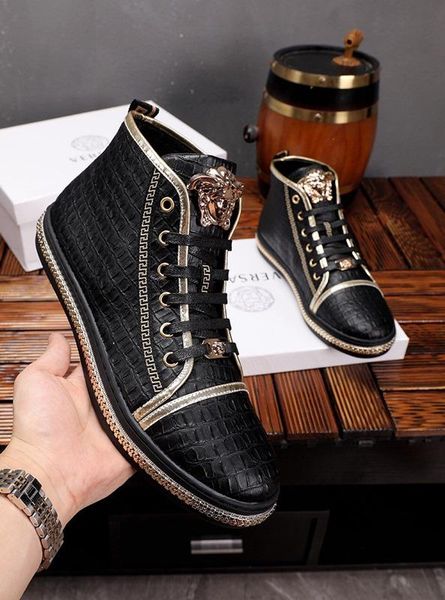 2020p limited custom leather color-block embroidery high-casual ankle boots, high-end fashion wild lace-up sneakers, size: 38-45, Black
2020p limited custom leather color-block embroidery high-casual ankle boots, high-end fashion wild lace-up sneakers, size: 38-45, Black