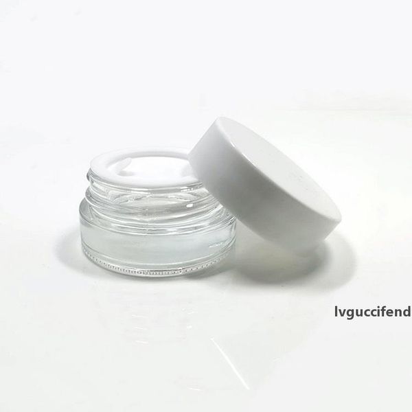 5g cosmetic jars cream container clear/frosted glass jar bottle with white lids pp inner cover for face/hand cream
5g cosmetic jars cream container clear/frosted glass jar bottle with white lids pp inner cover for face/hand cream