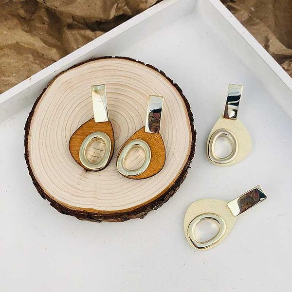 aensoa small new design cute handmade metal wooden earrings korean natural african alloy wood earrings statement jewelry, Silver
aensoa small new design cute handmade metal wooden earrings korean natural african alloy wood earrings statement jewelry, Silver