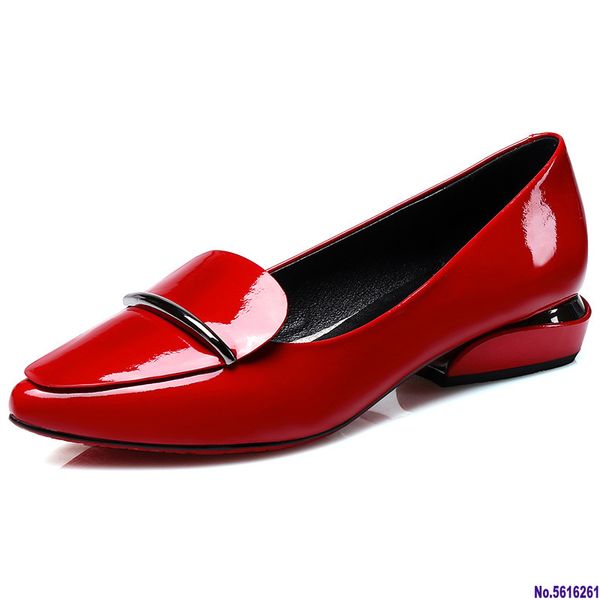 bright leather ladies pumps women shoes woman pumps new block mid heels pointed toe slip on office party casual shoes, Black
bright leather ladies pumps women shoes woman pumps new block mid heels pointed toe slip on office party casual shoes, Black