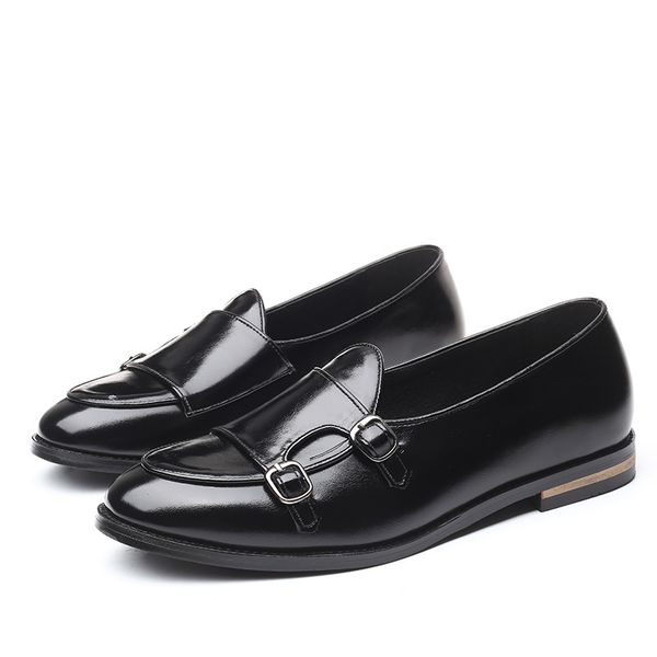 2020 large size 48 men loafers classic business dress shoes fashion retro double buckle straps men shoes leather flats, Black
2020 large size 48 men loafers classic business dress shoes fashion retro double buckle straps men shoes leather flats, Black