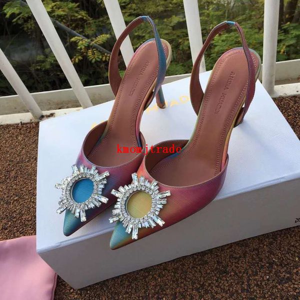 woman amina muaddi pumps begum embellished genuine leather slingback pumps crystal buckle shoes, Black 
woman amina muaddi pumps begum embellished genuine leather slingback pumps crystal buckle shoes, Black