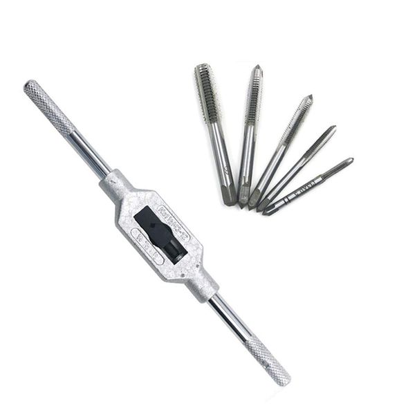 6 pcs hand tap & die high-speed steel tap hinge straight wrench tapping tools high quality
6 pcs hand tap & die high-speed steel tap hinge straight wrench tapping tools high quality