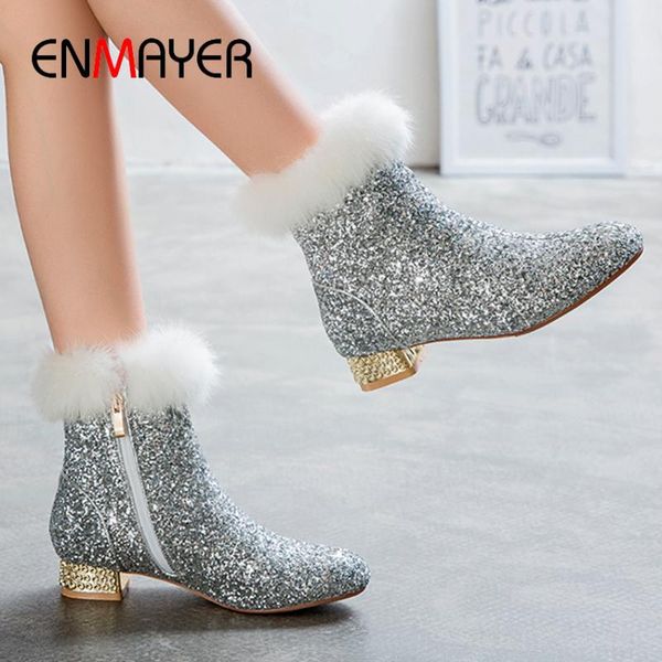 enmayer square heel solid bling sequined cloth ankle boots for women round toe platform boots catwalk nightclub shoes silver, Black
enmayer square heel solid bling sequined cloth ankle boots for women round toe platform boots catwalk nightclub shoes silver, Black
