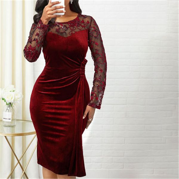 women mesh sleeves dress fashion trend long sleeve round neck casual bodycon dress designer female new slim embroidered midi skirt, Black;gray
women mesh sleeves dress fashion trend long sleeve round neck casual bodycon dress designer female new slim embroidered midi skirt, Black;gray