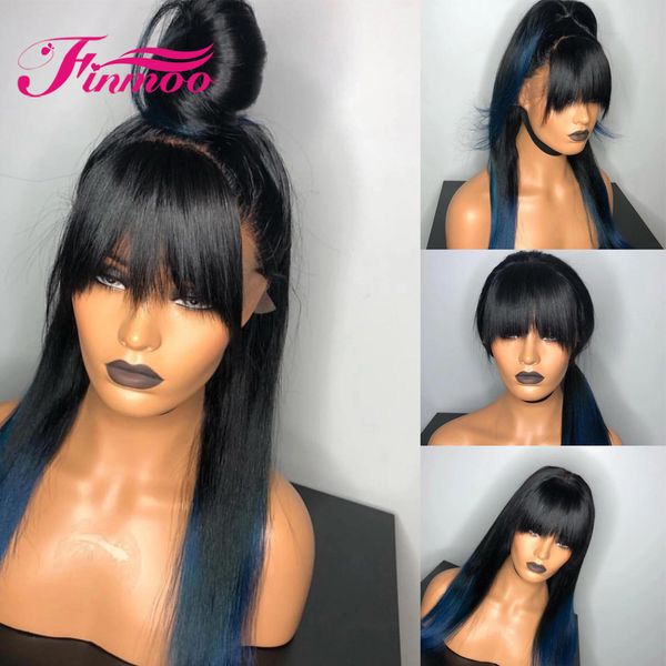 t blue 13x6 straight lace front human hair wig with bangs for black women blue peruvian remy 13x4 lace wigs 180% for winter
t blue 13x6 straight lace front human hair wig with bangs for black women blue peruvian remy 13x4 lace wigs 180% for winter