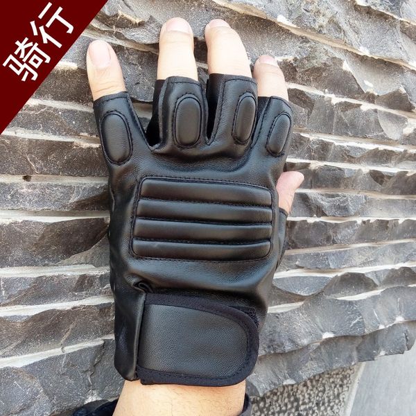 half finger and gloves gloves pu leather outdoor riding fitness men's riding korean style summer tactical special forces leather, Black
half finger and gloves gloves pu leather outdoor riding fitness men's riding korean style summer tactical special forces leather, Black